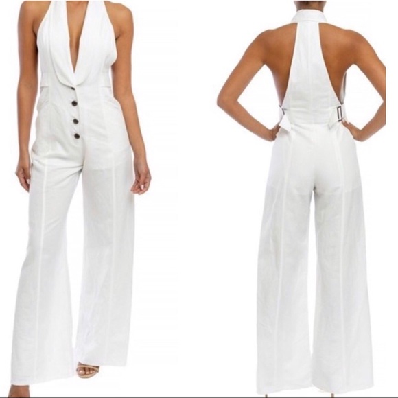 white tux jumpsuit